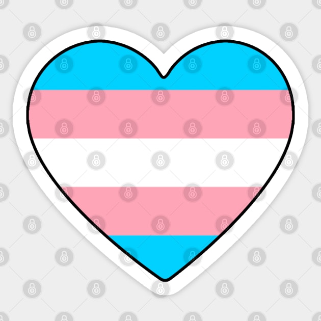 Trans Pride Heart Sticker by LittleGreenHat